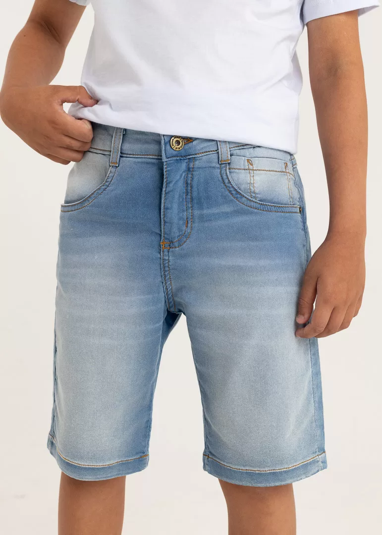 Calça Menino Jogger Jeans Tipo Malha - Tondine
